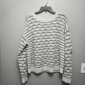 Club Monaco women's lightweight crew neck sweater size XL blue